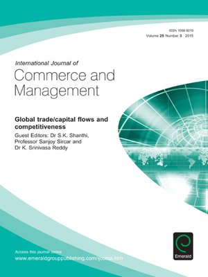 cover image of International Journal of Commerce and Management, Volume 25, Volume 3